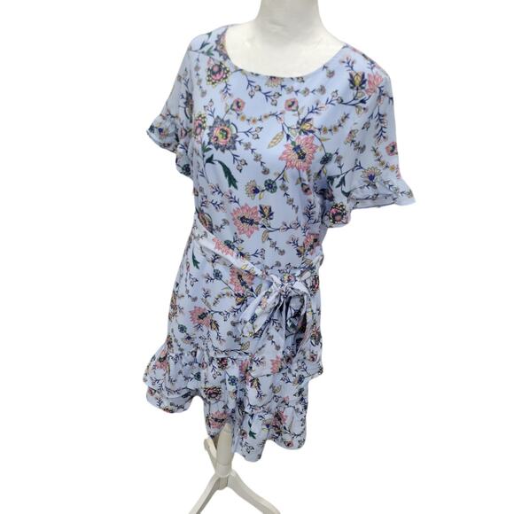 Banana Republic Fit & Flare Floral Dress Size 6 Summer Wedding Frill Ruffle‎ - Picture 2 of 9